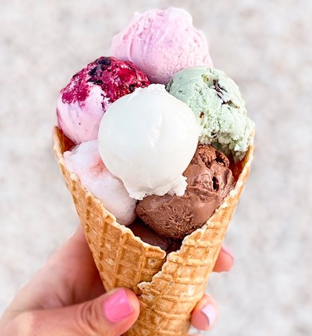 Glasskiva med fem smakriktningar